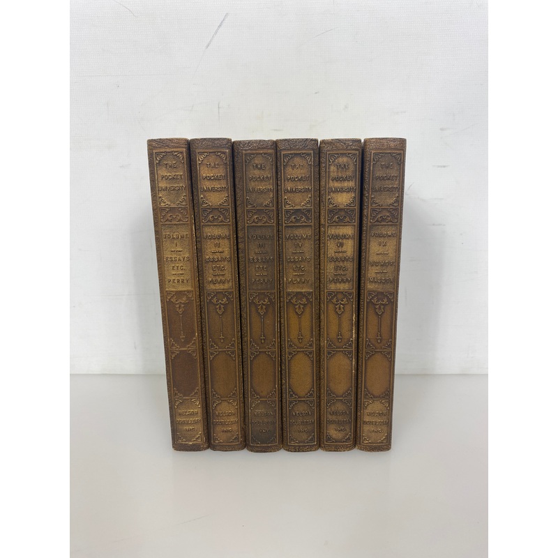 6 Volumes The Pocket University 1-4, 6, 9 1927 Vintage HC