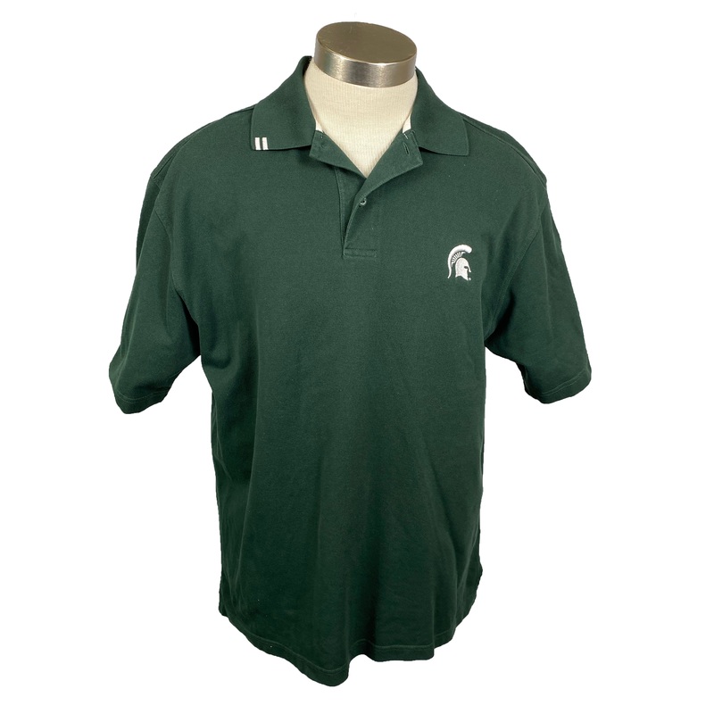 Green Michigan State Spartan Polo Men’s Size Medium