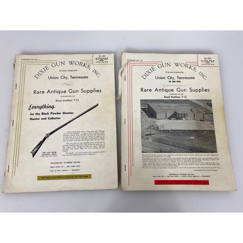 Lot of 2 Dixie Gun Works Catalogs 1960s