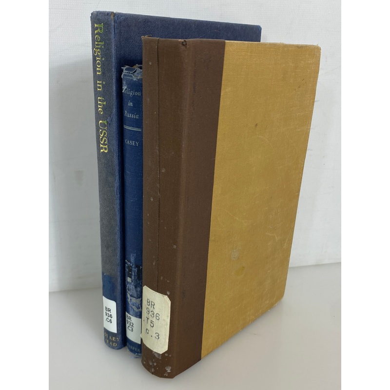 Lot of 3: Religion in Russia/Soviet Russia/USSR 1942-1968 Ex-Library HC