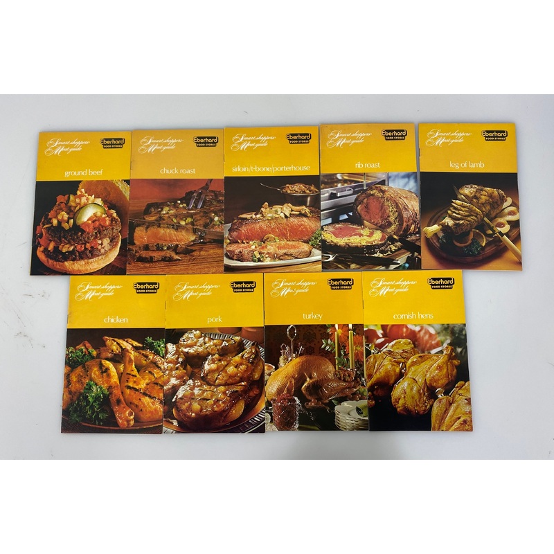 Lot of 9 Rare Eberhard Food Stores Recipe Booklets 1974 Grand Rapids MI