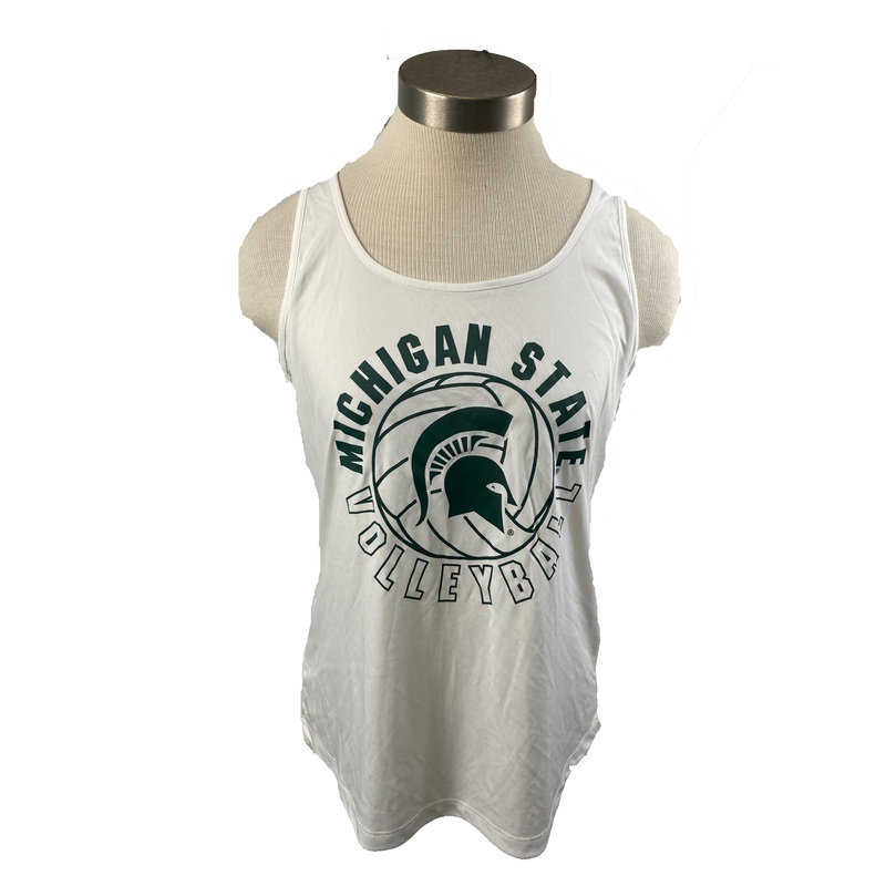 Sport-Tek White MSU Volleyball Tank Top Women’s Size L