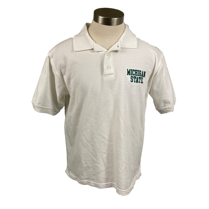 White Michigan State Polo Men’s Size M