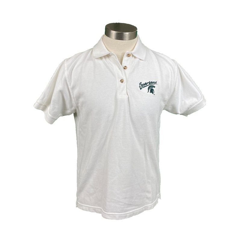 White Michigan State Spartans Polo Men’s Size Small