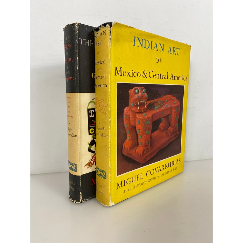 2 Miguel Covarrubias Indian Art of the Americas 1954-57 First Editions HC DJ