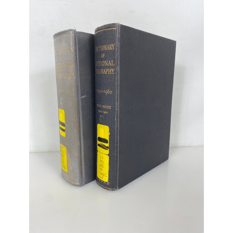 2 Vols: Dictionary of National Biography 1941-1950/1951-1960 Ex-Library HC