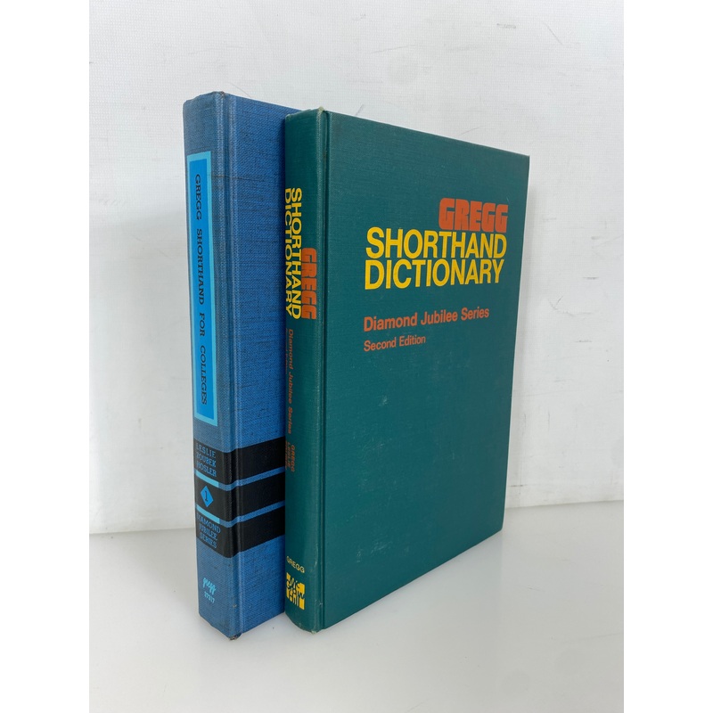 2 Volumes: Gregg Shorthand for Colleges/Shorthand Dictionary Vintage HC