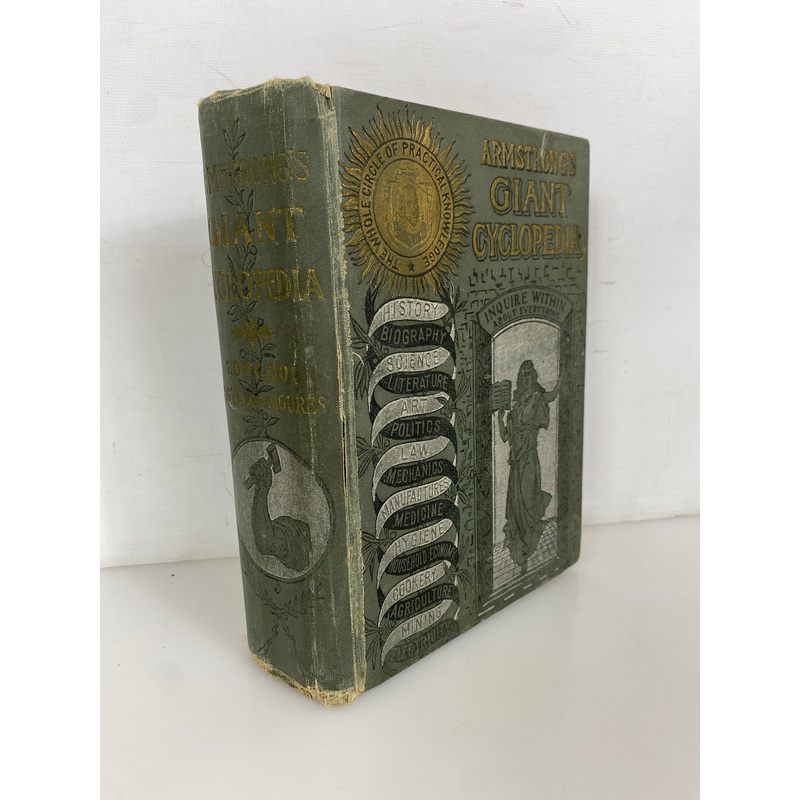 Armstrong’s Giant Cyclopedia/Practical Knowledge 1894 Antique HC