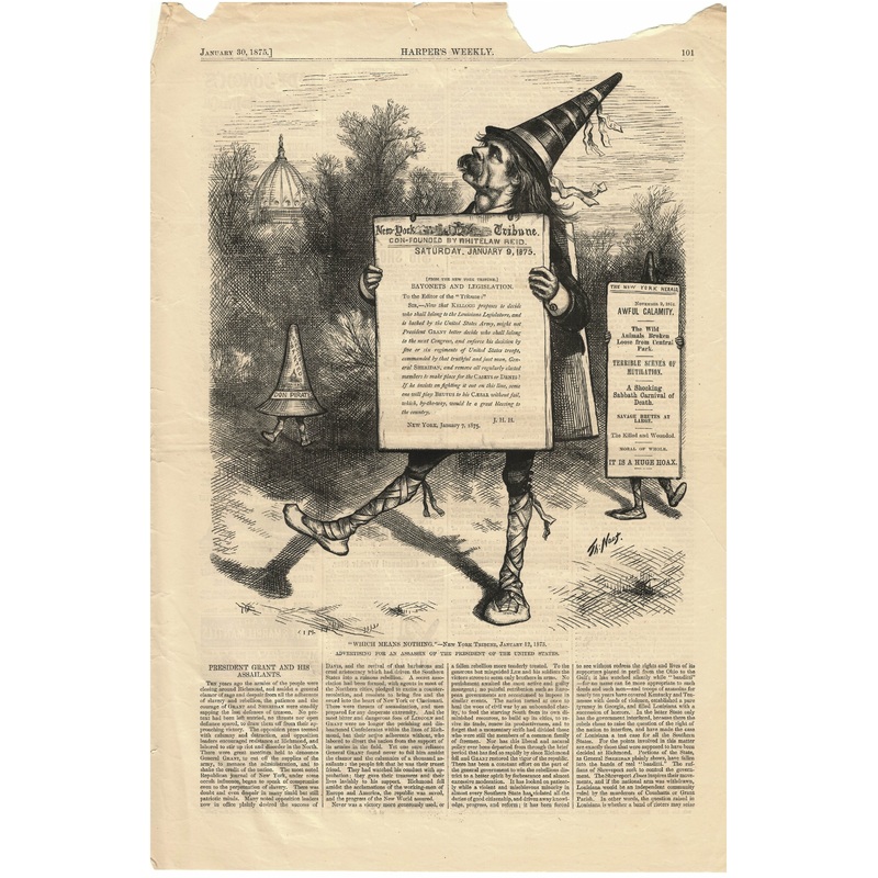 Harper’s Weekly January 30, 1875 Which Means Nothing. Ad Print