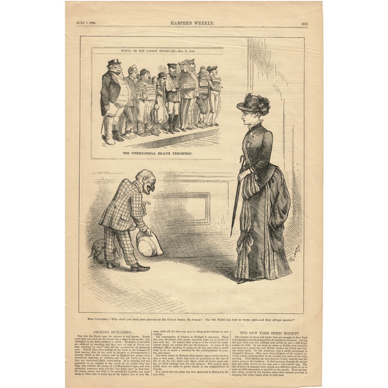 Harper’s Weekly June 7, 1884 The International Health Exhibition Ad Print