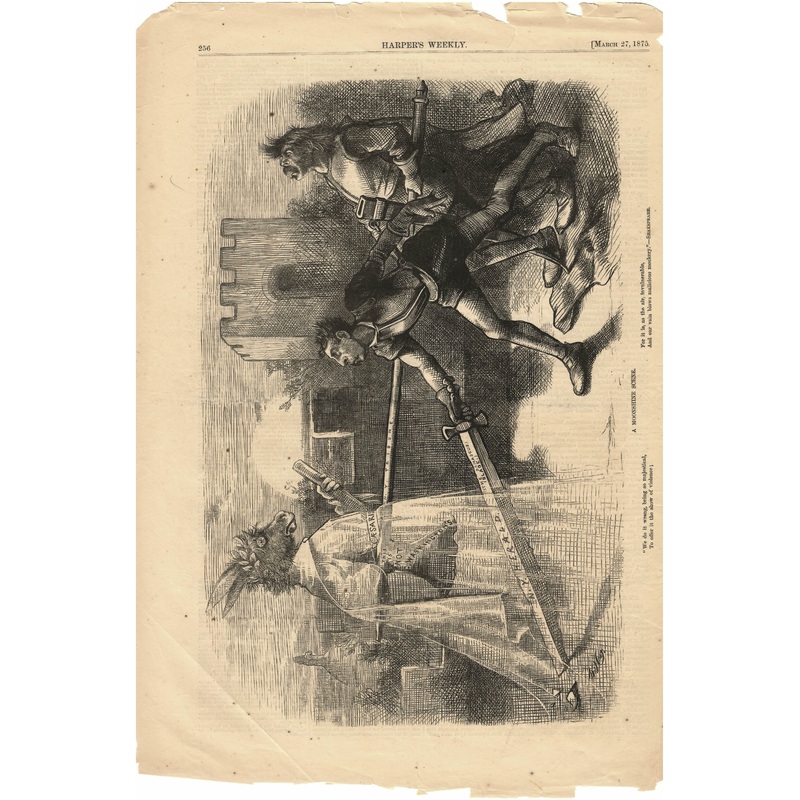 Harper’s Weekly March 27, 1875 A Moonshine Scene Ad Print