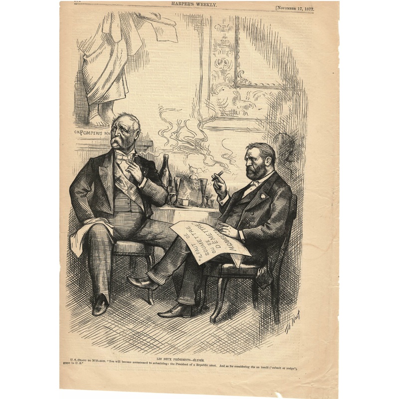 Harper’s Weekly November 17, 1877 Les Deux Prsidents-lyse Ad Print