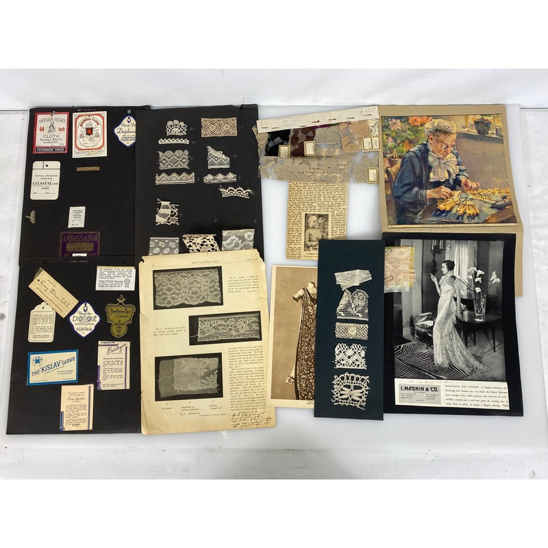 Lot of Vintage Lace Textile Ephemera 1920s-1930s