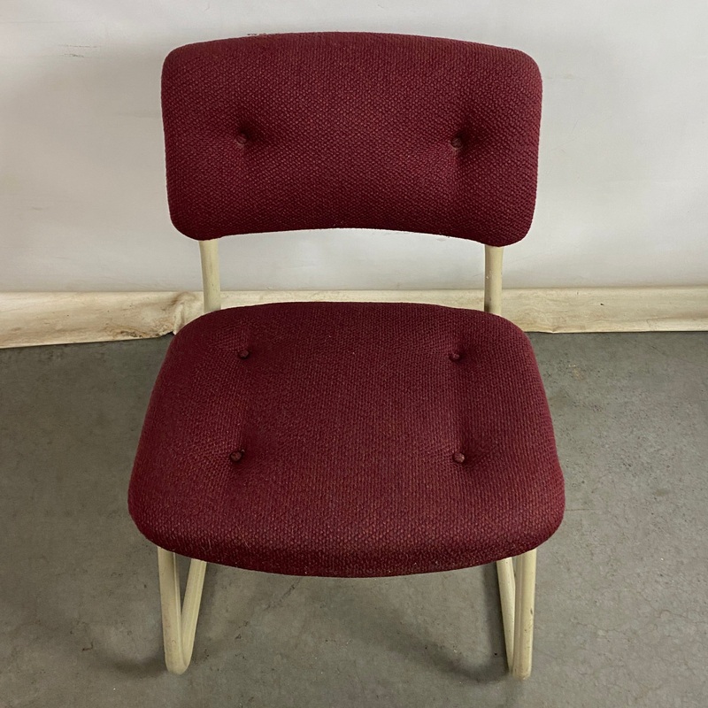 Vintage Steelcase Red Upholstered Chair