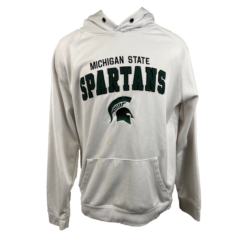 White Michigan State Hooded Sweatshirt Men’s Size XL