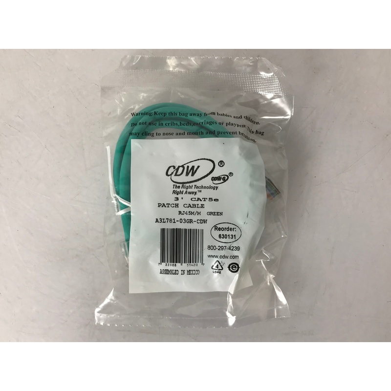 CDW RJ45M/M 3′ CAT5e Patch Cable Pack of 10