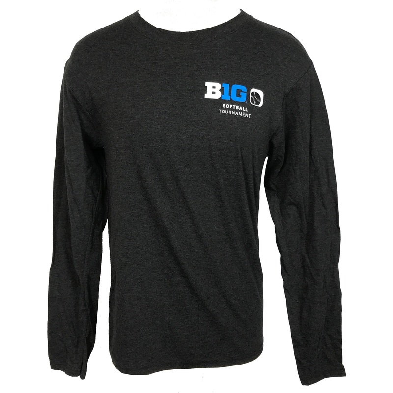 Port & Company Gray Softball Long Sleeve Shirt Unisex Size S