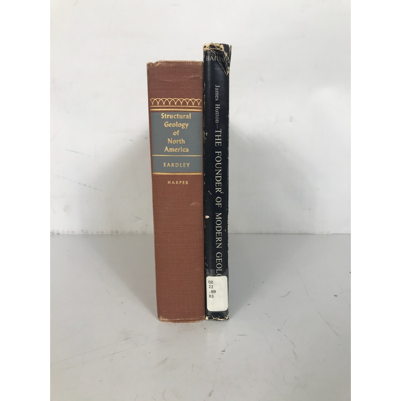 2 Geology Texts: James Hutton/Structural Geology of North America 1951-67 HC