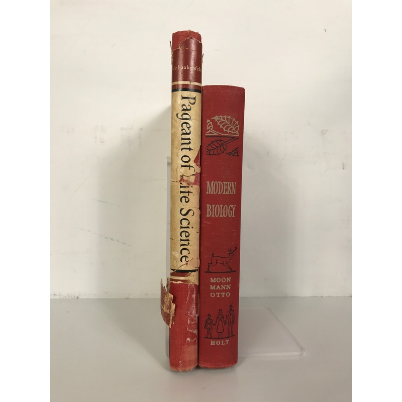 2 Vintage Texts: Pageant of Life Science/Modern Biology 1950-51 HC