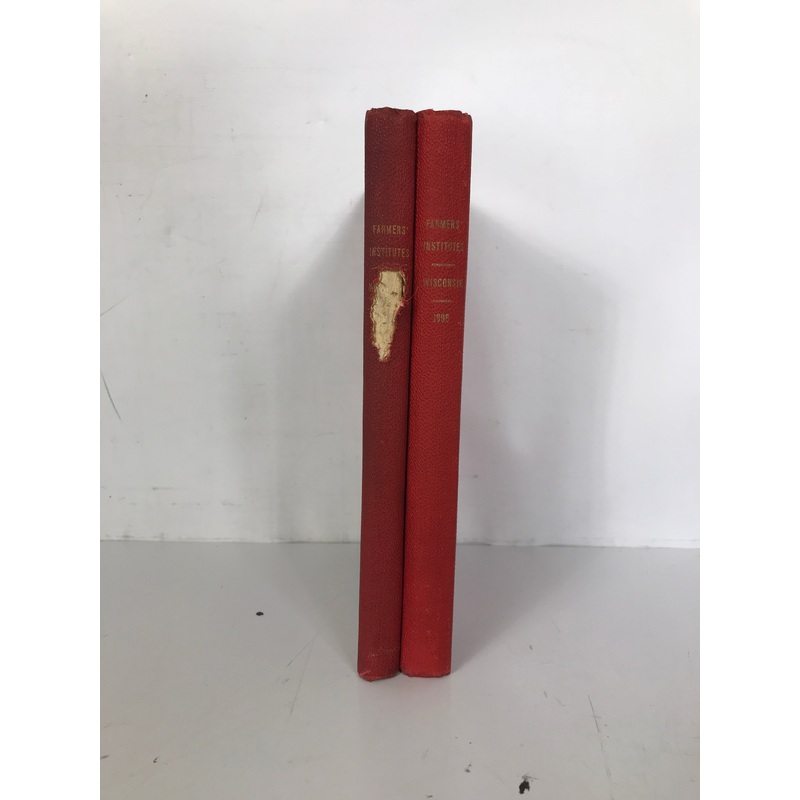 2 Vols: Wisconsin Farmers’ Institutes Bulletins 12/16 1898-1902 HC