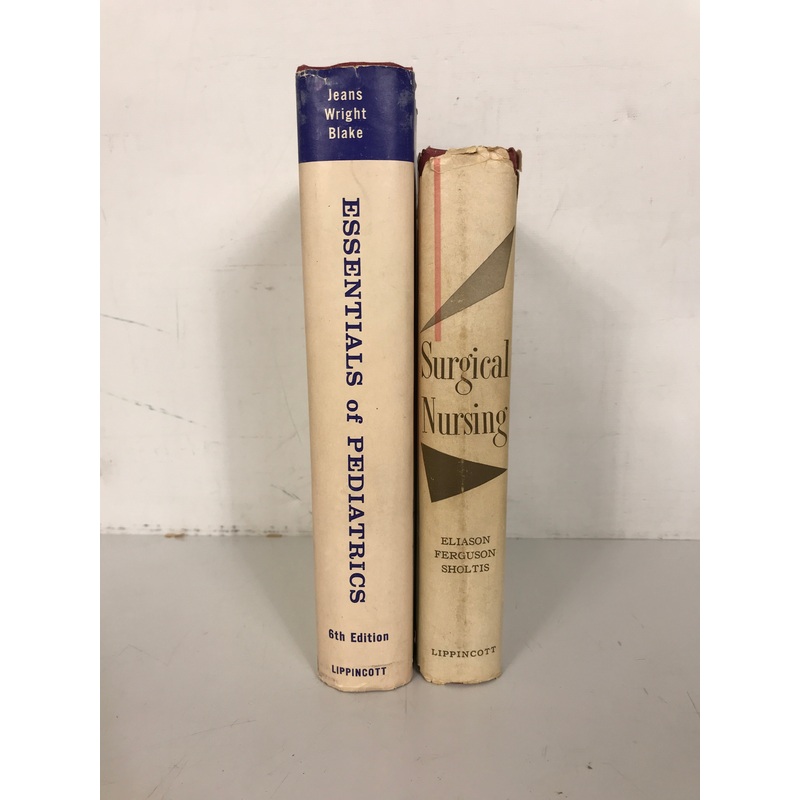 2 Vtg Nursing Texts: Essentials of Pediatrics/Surgical Nursing HC DJ