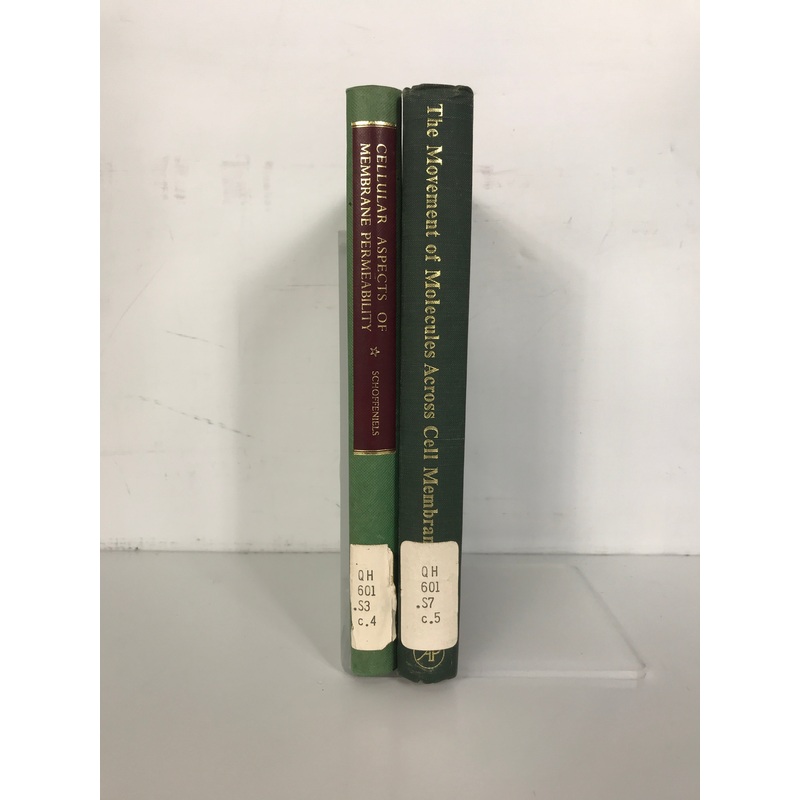 Lot of 2 Cell Membrane/Permeability Texts 1967-68 Ex-Library HC