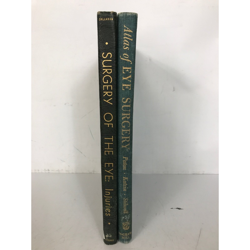 Lot of 2: Surgery of the Eye Injuries (1950, 1st)/Atlas of Eye Surgery (1957) HC