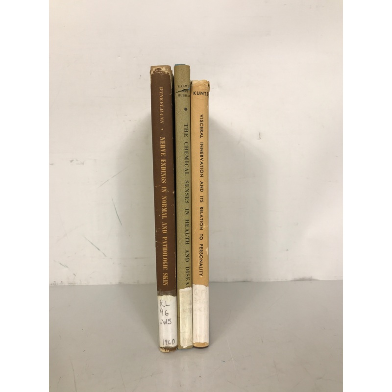 Lot of 3 American Lecture Series Senses/Skin/Innervation 1951-1960 HC DJ