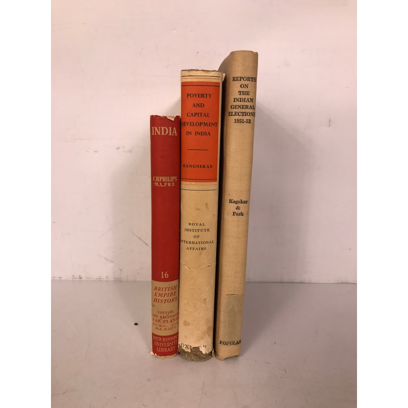 Lot of 3 History of India 1948-1958 HC DJ Details in Description