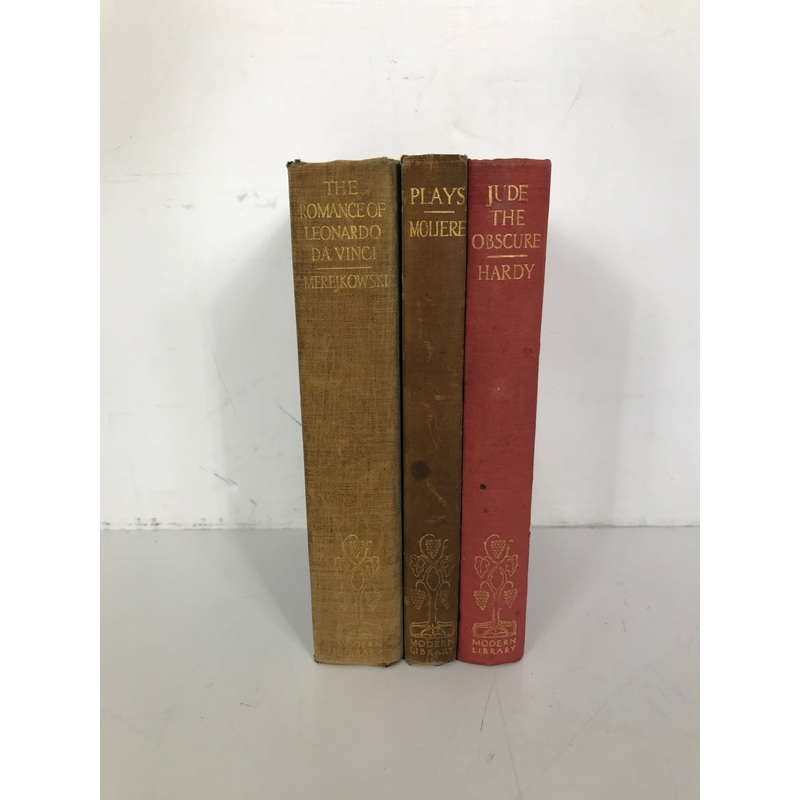 Lot of 3 Modern Library: Moliere/Hardy/Da Vinci Cloth HC