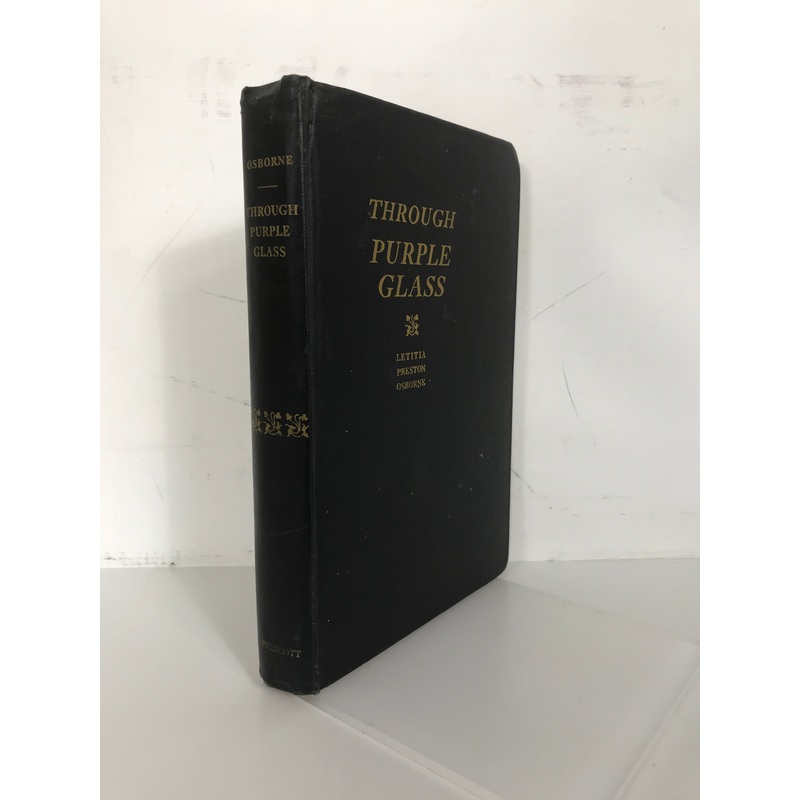 Through Purple Glass Letitia Preston Osborne 1946 Vintage HC