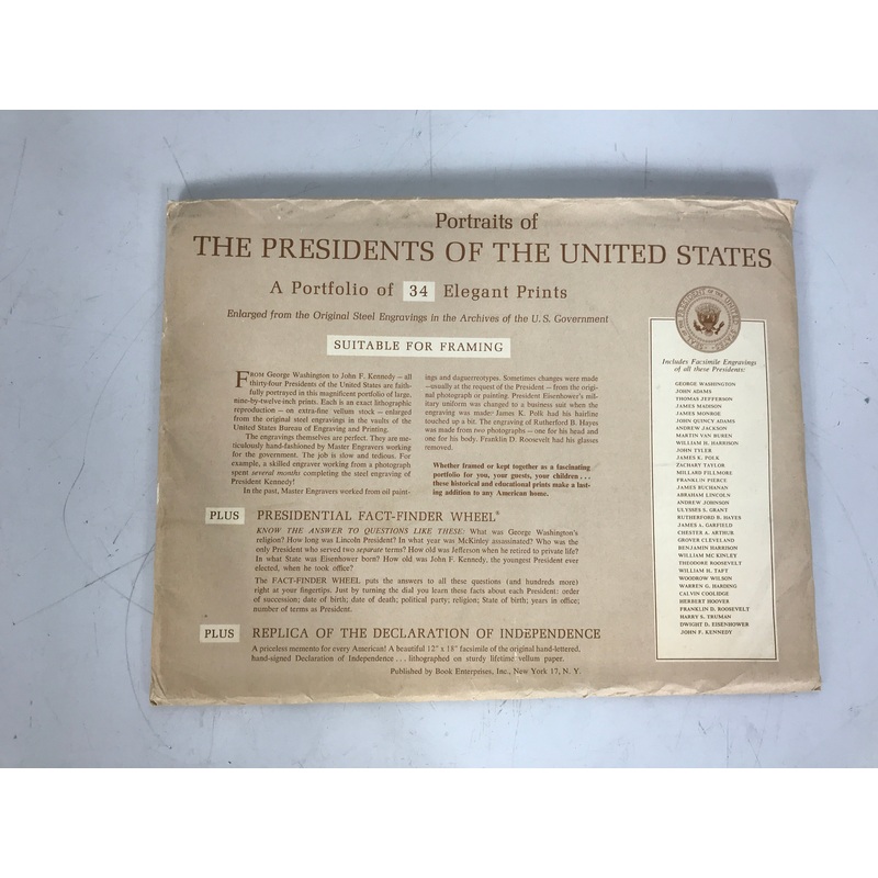 Vintage Portraits of the Presidents A Portfolio of 34 Elegant Prints