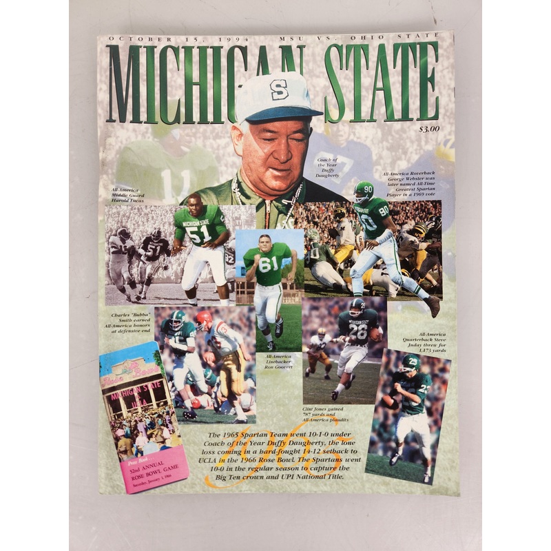 1994 Michigan State vs Ohio State Football Program