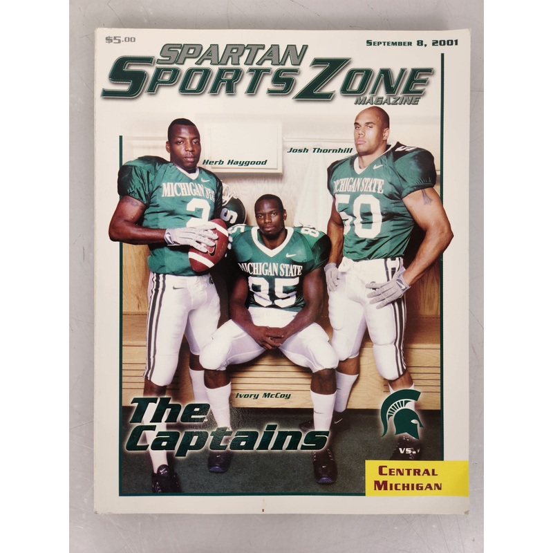 2001 Michigan State vs Central Michigan Spartan SportsZone Magazine Football Program