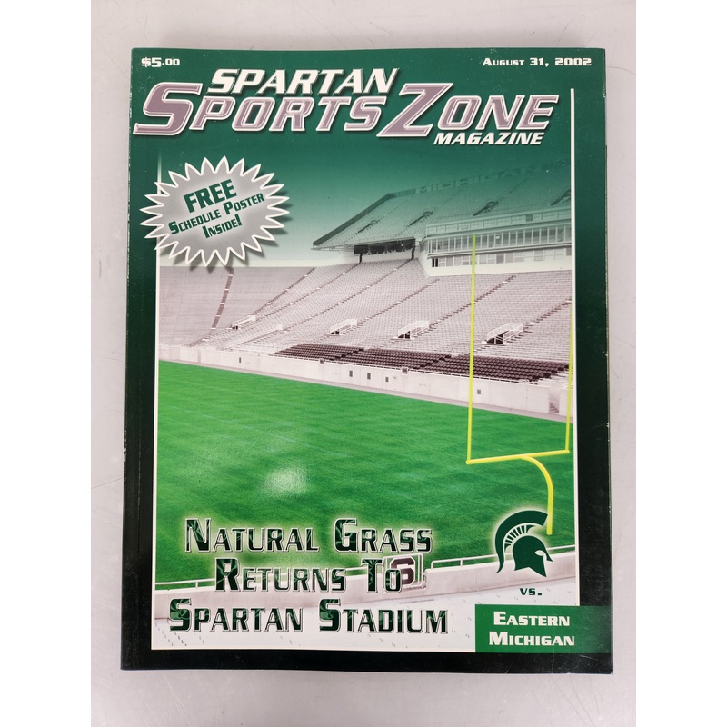 2002 Michigan State vs Eastern Michigan Spartan SportsZone Magazine Football Program