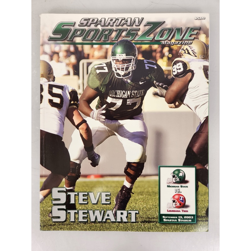 2003 Michigan State vs Louisiana Tech Spartan SportsZone Magazine Football Program
