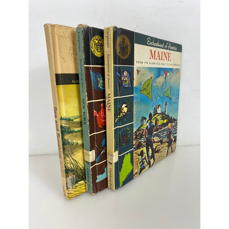 3 Vols: Enchantment of America Maine/New York/Sea & Sunshine Ex-Library HC