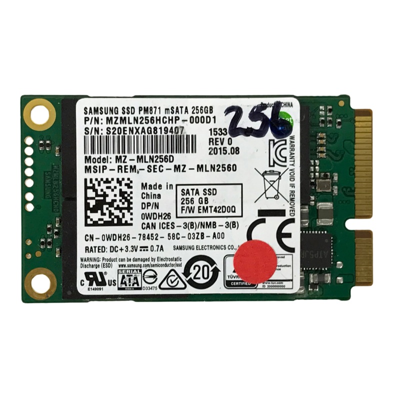 Assorted 256GB mSATA SSD