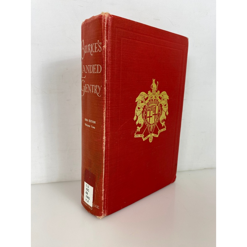 Burke’s Landed Gentry Volume II Eighteenth Edition 1969 Ex-Library HC