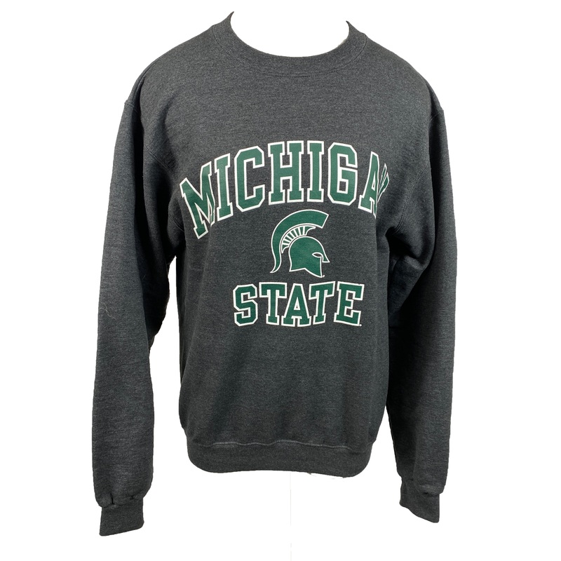 Gray Michigan State Crewneck Sweatshirt Unisex Size S