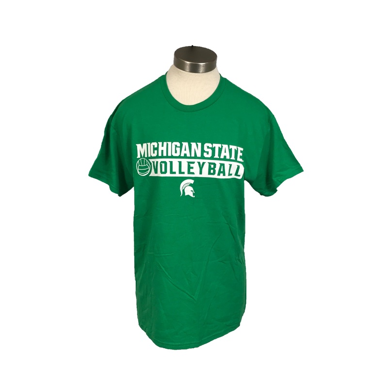 Michigan State Volleyball Green T-Shirt Unisex Size Small