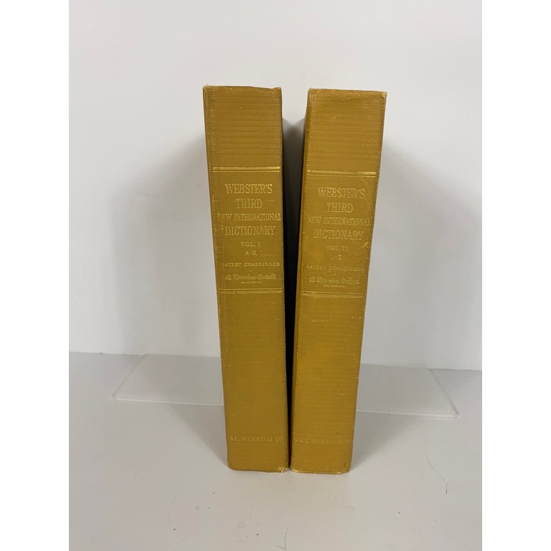 2 Volume Set Webster’s Third New International Dictionary 1966 HC