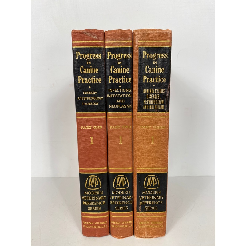 3 Vol Set: Progress in Canine Practice 1967 1st Printing HC