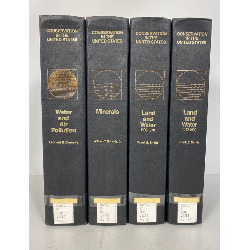 4 Vols: Conservation in the U.S. 1971 Land/Water/Air/Minerals Ex-Library HC