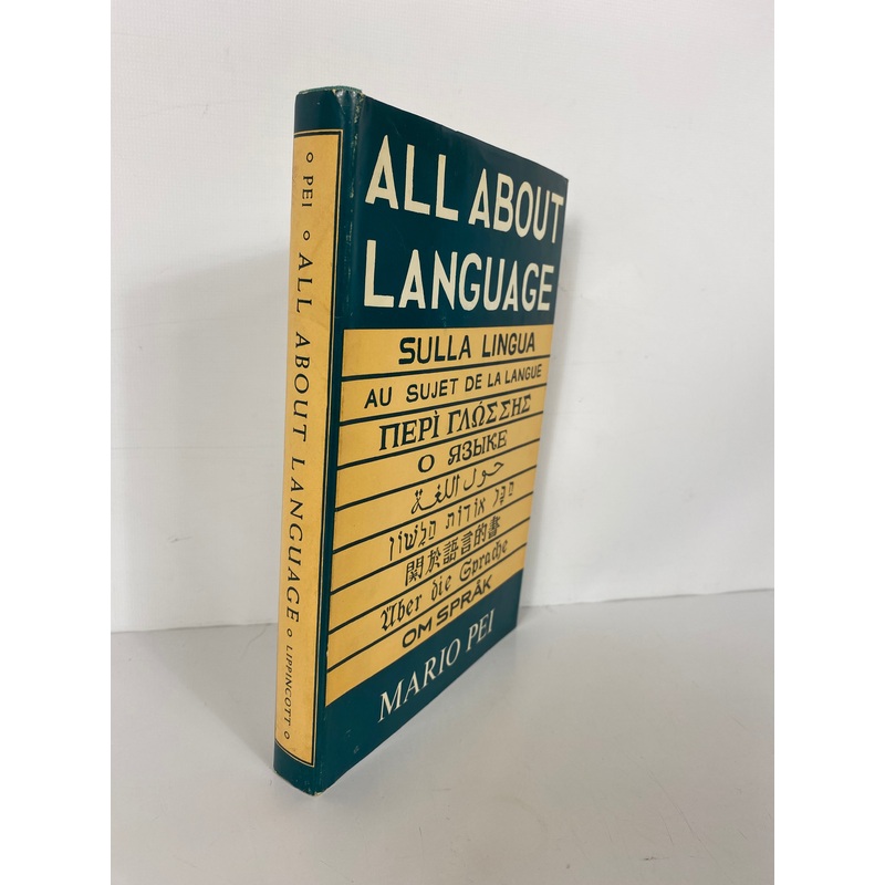All About Language by Mario Pei 1954 9th Printing Vintage HC DJ