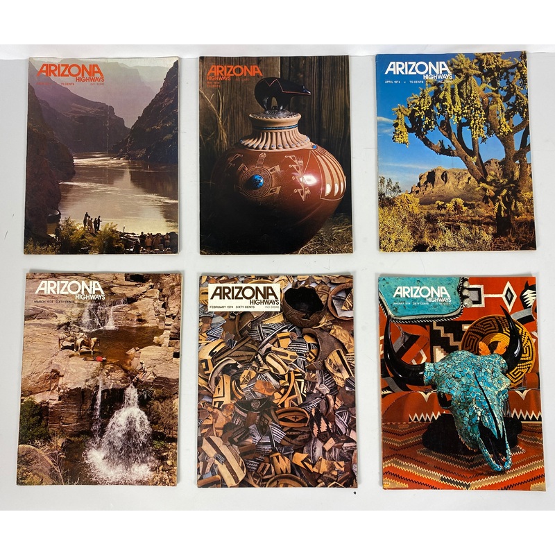 Arizona Highways Magazine Lot of 12 Full Year 1974