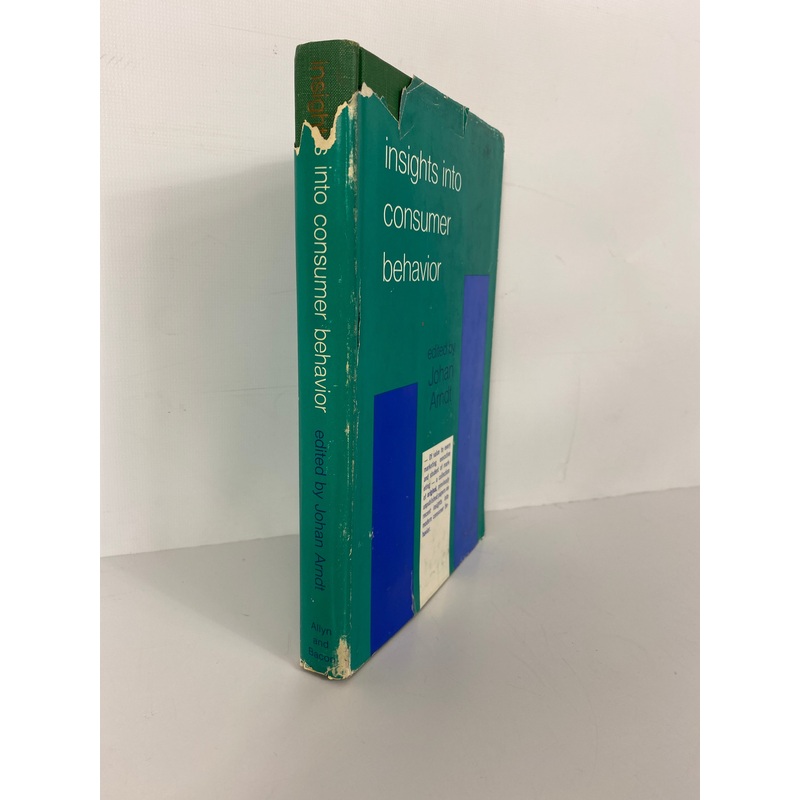 Insights into Consumer Behavior Johan Arndt 1968 1st Ed HCDJ