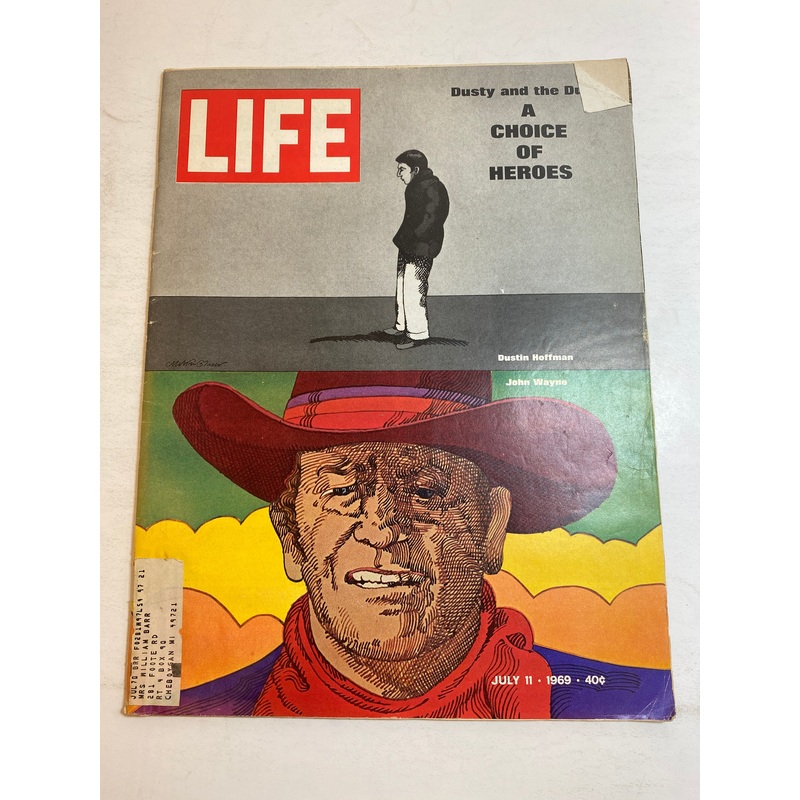 Life Magazine July 11, 1969 Dustin Hoffman John Wayne