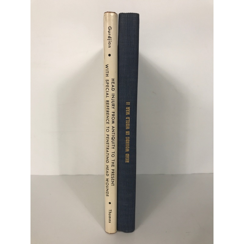 Lot of 2: Head Injury from Antiquity-Present/Head Wounds in WWII 1961-73 HC