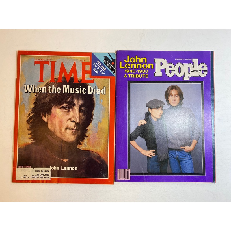 Lot of 2 John Lennon Time and People Magazines 1980
